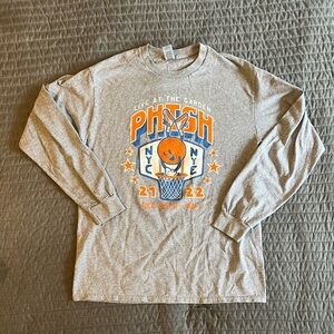 Phish NYC NYE Live at MSG 2022 Gray and Orange Graphic T-Shirt